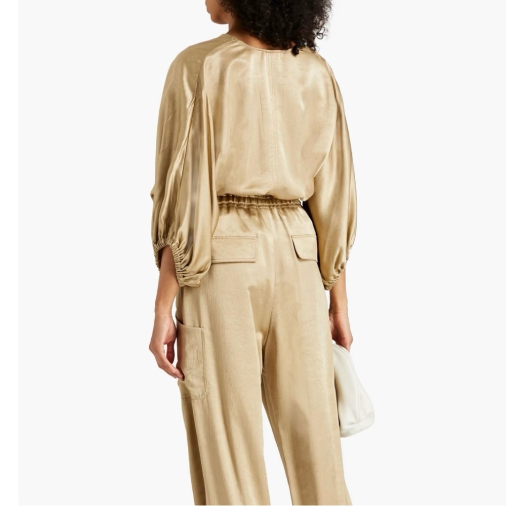 NEW By Malene Birger Piamontes Satin Golden Blouse size 38 or M‎ - Picture 3 of 12